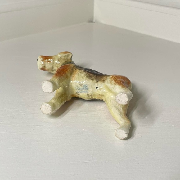West Germany Goebel Dog Figurine Statue Wire Hair Fox Terrier Home Decor - Picture 7 of 8